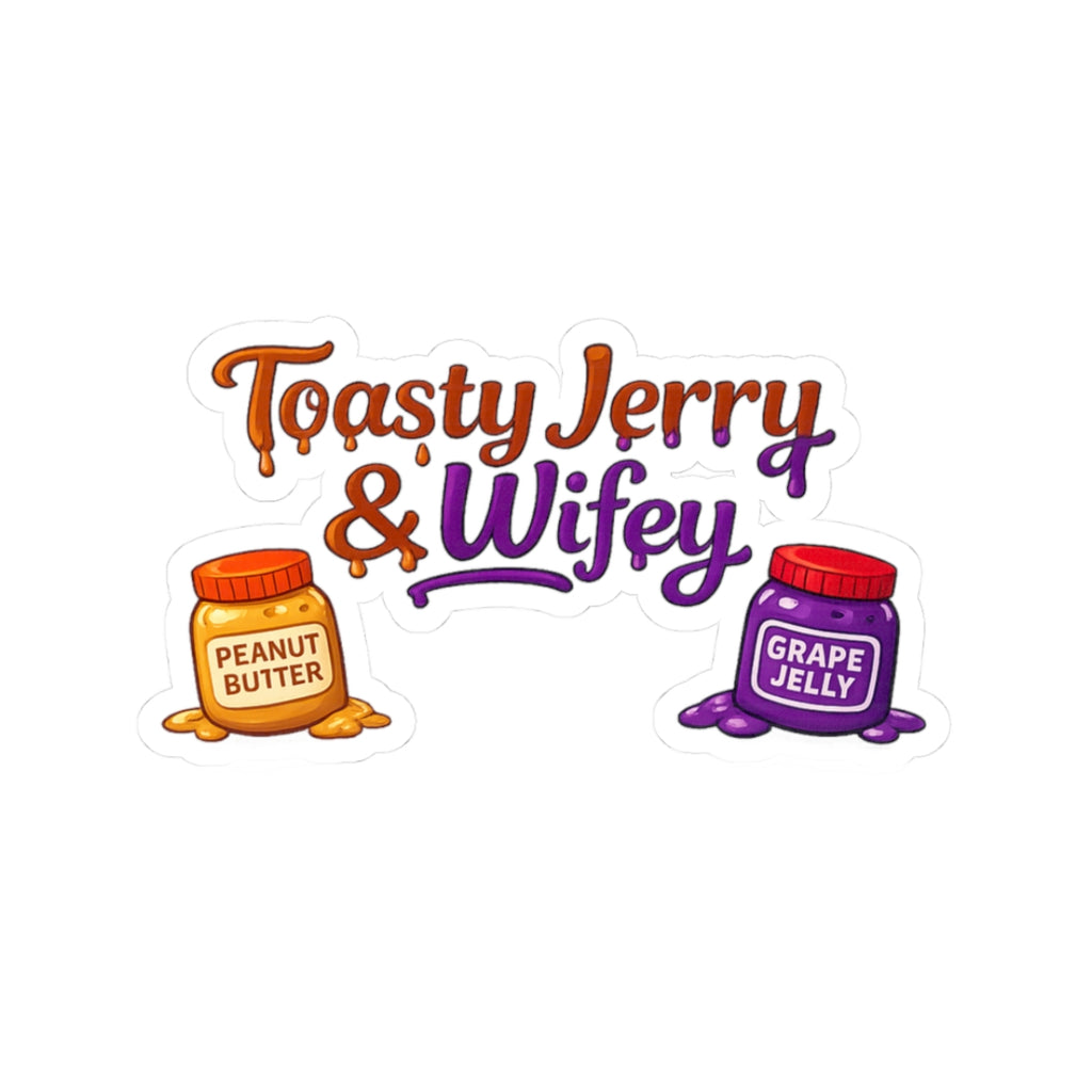 Kiss-Cut Sticker — "Toasty Jerry & Wifey" Peanut Butter & Grape Jelly Vinyl Decal