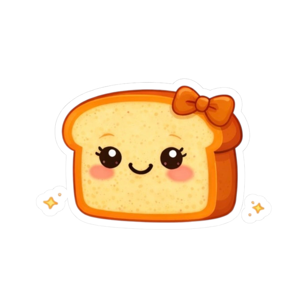 Kiss-Cut Sticker — Toasty Dark Orange Bow