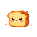 Kiss-Cut Sticker — Toasty Dark Orange Bow