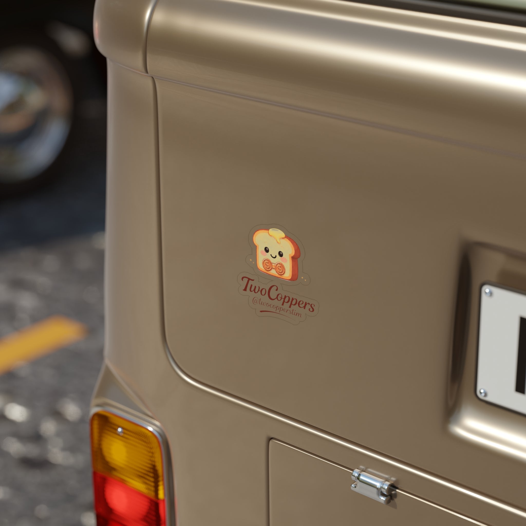 TwoCoppersTim "TwoCoppers @twocopperstim" Die-Cut Outdoor Waterproof Sticker