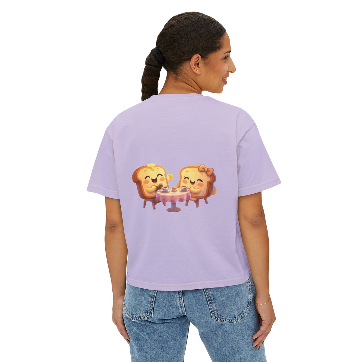 ToastJerry & Wifey Story Book — Women's Boxy Cropped T‑Shirt