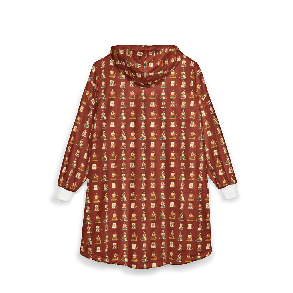 Hooded Blanket — Cozy Pattern Book Lovers Books & Coffee