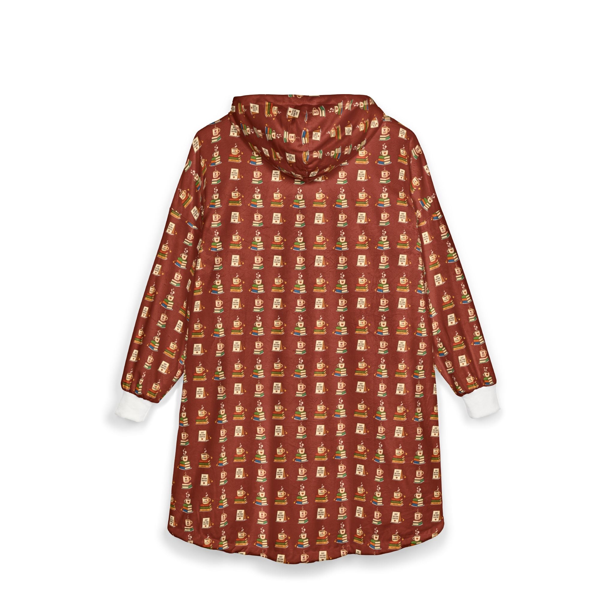 Hooded Blanket — Cozy Pattern Book Lovers Books & Coffee
