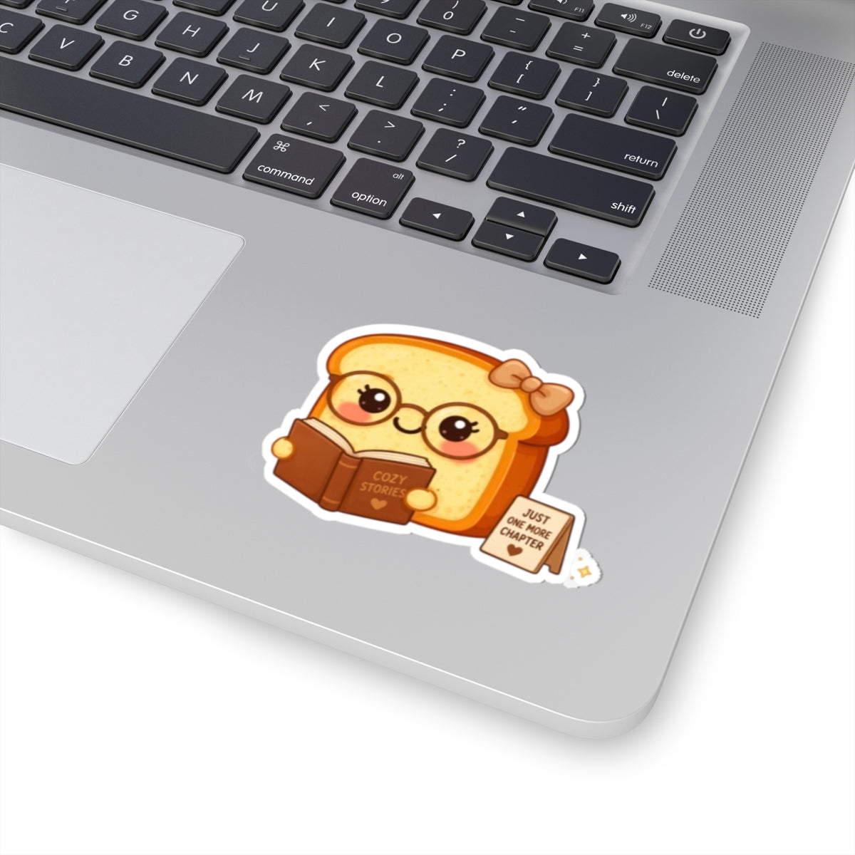 Cozy Wifey Book Lovers Toast Kiss-Cut Sticker