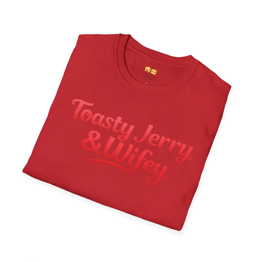 "Toasty Jerry & Wifey" Red + Pink T-Shirt