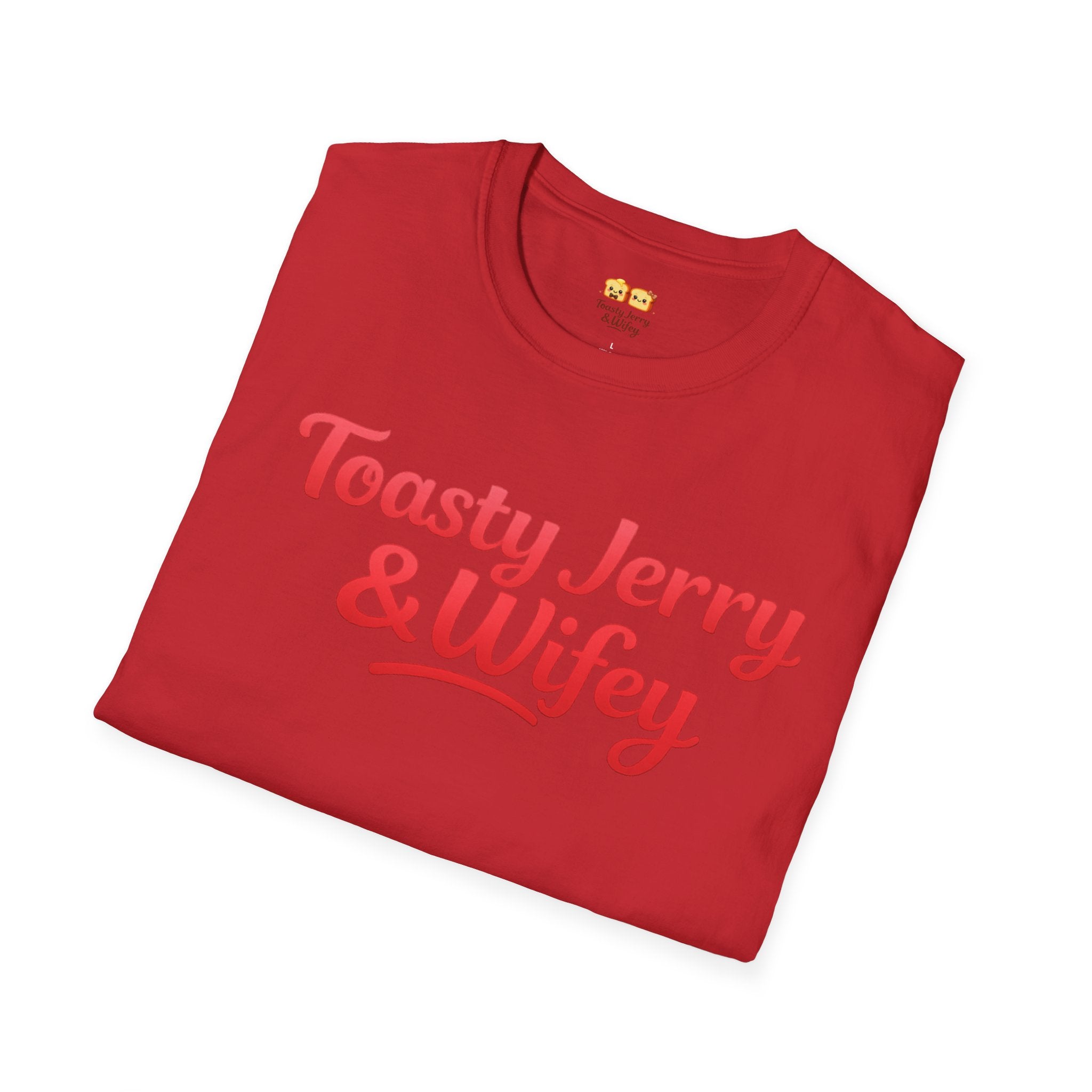 "Toasty Jerry & Wifey" Red + Pink T-Shirt