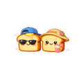 Vaca Toasty Couple — Kiss-Cut Sticker