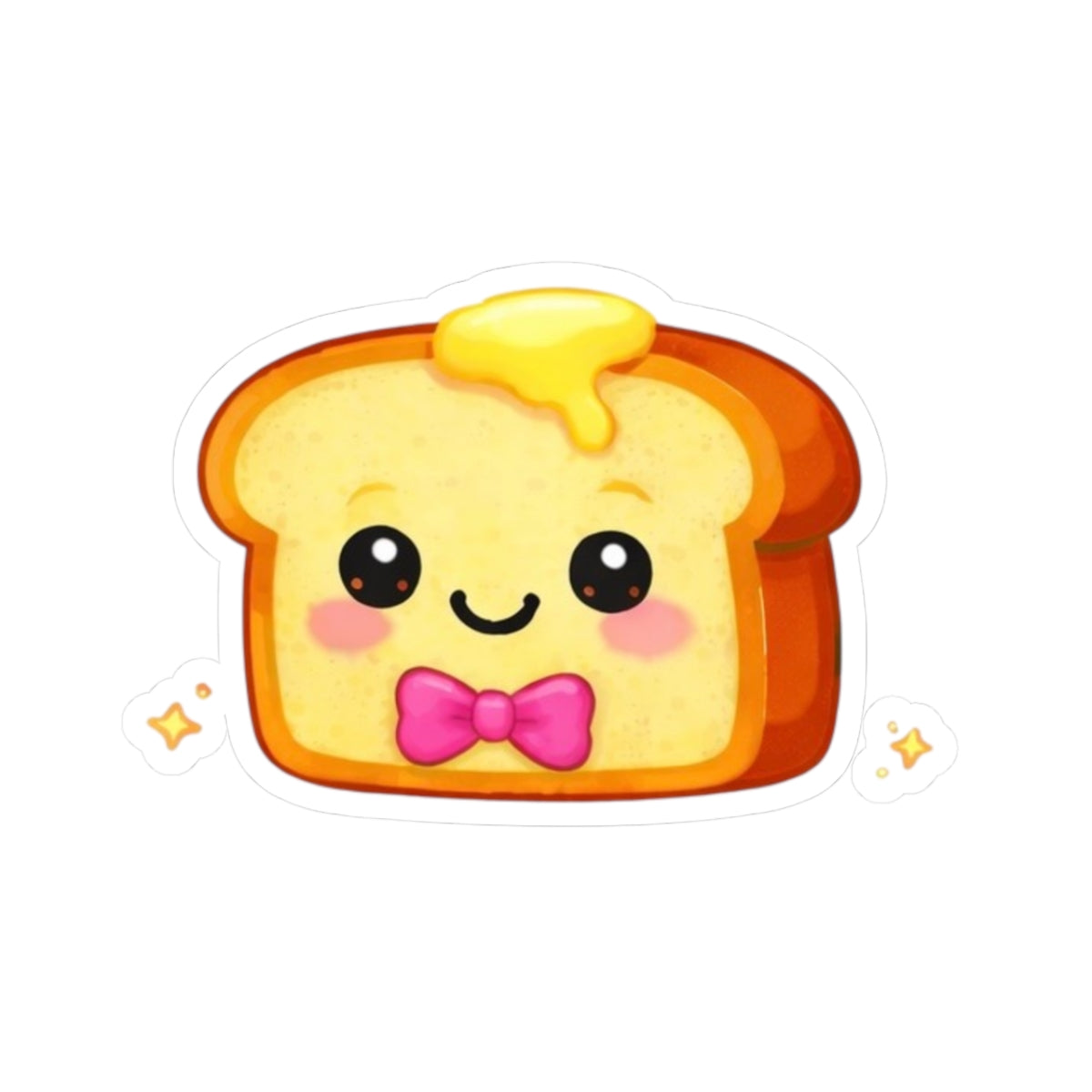 Kiss-Cut Sticker — Toasty Hot Pink Bowtie