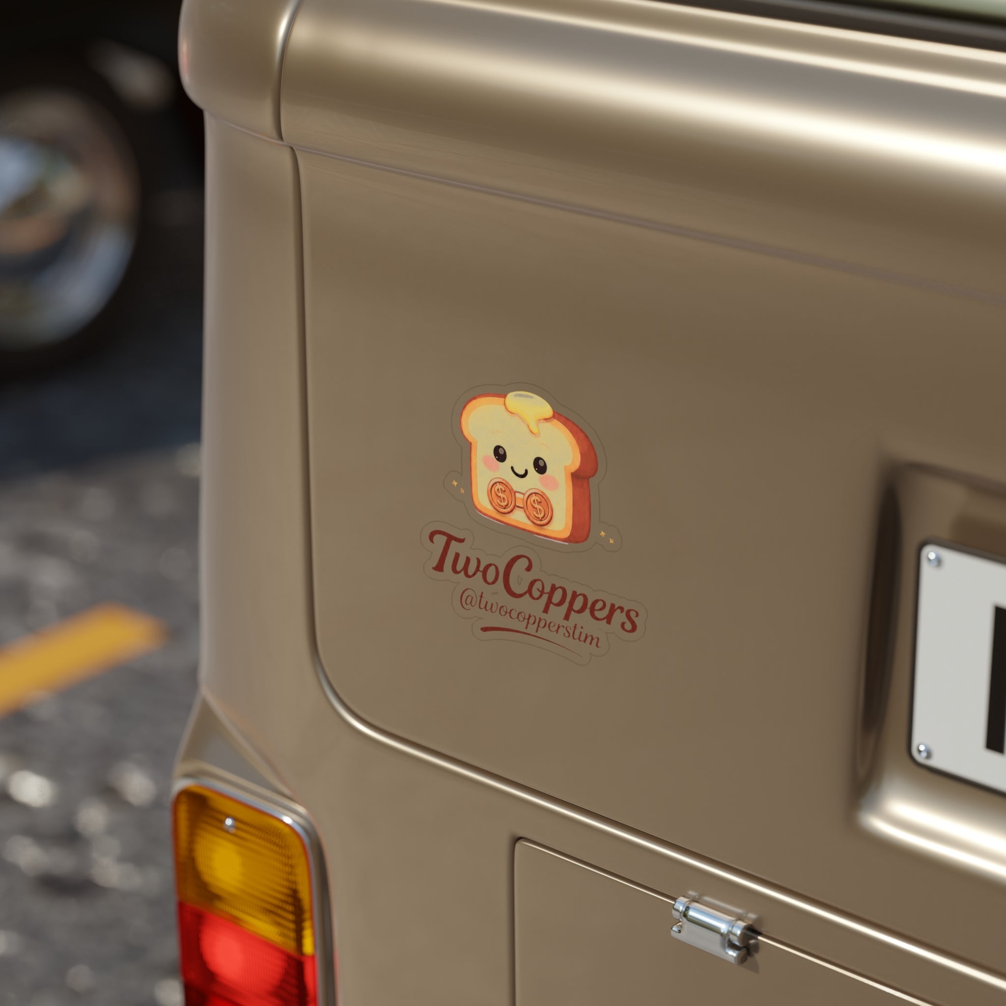 TwoCoppersTim "TwoCoppers @twocopperstim" Die-Cut Outdoor Waterproof Sticker