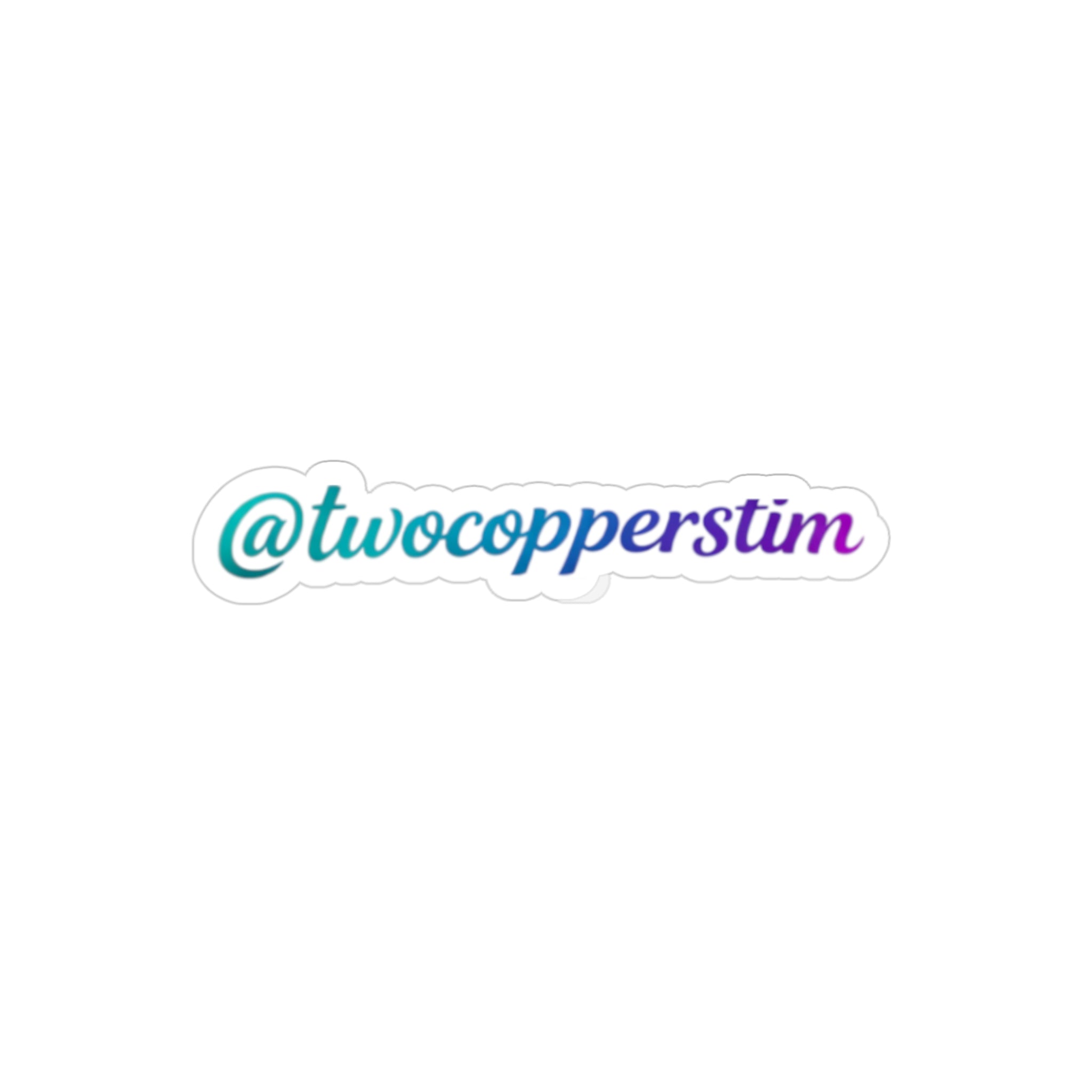 @twocopperstim Die-Cut Transparent Outdoor Sticker