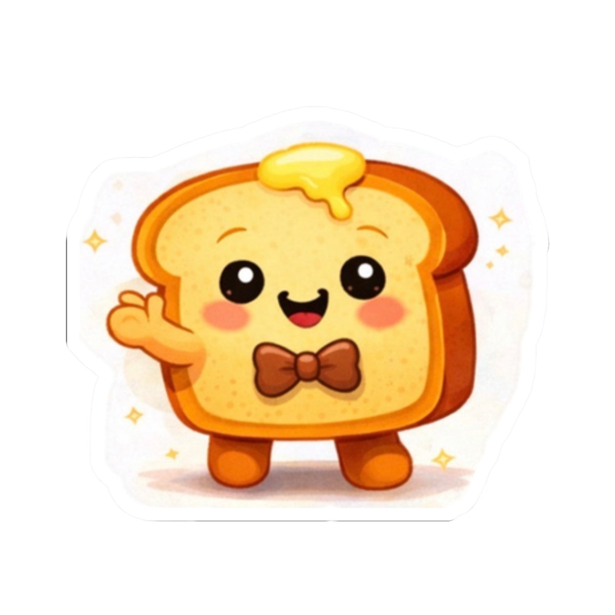 Cute Waving Toast Sticker