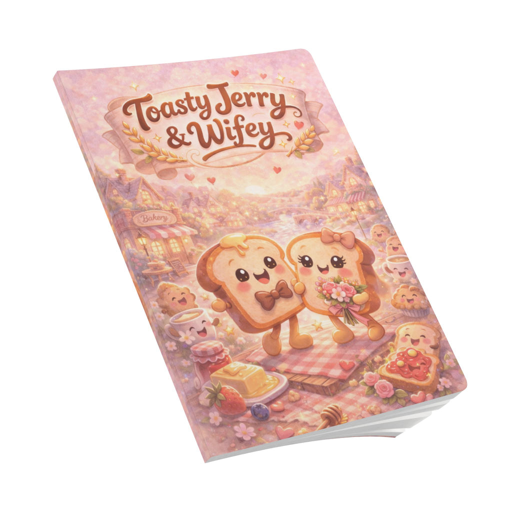 Toasty Jerry & Wifey Cute Couple Toast Notebook & Story Book inside