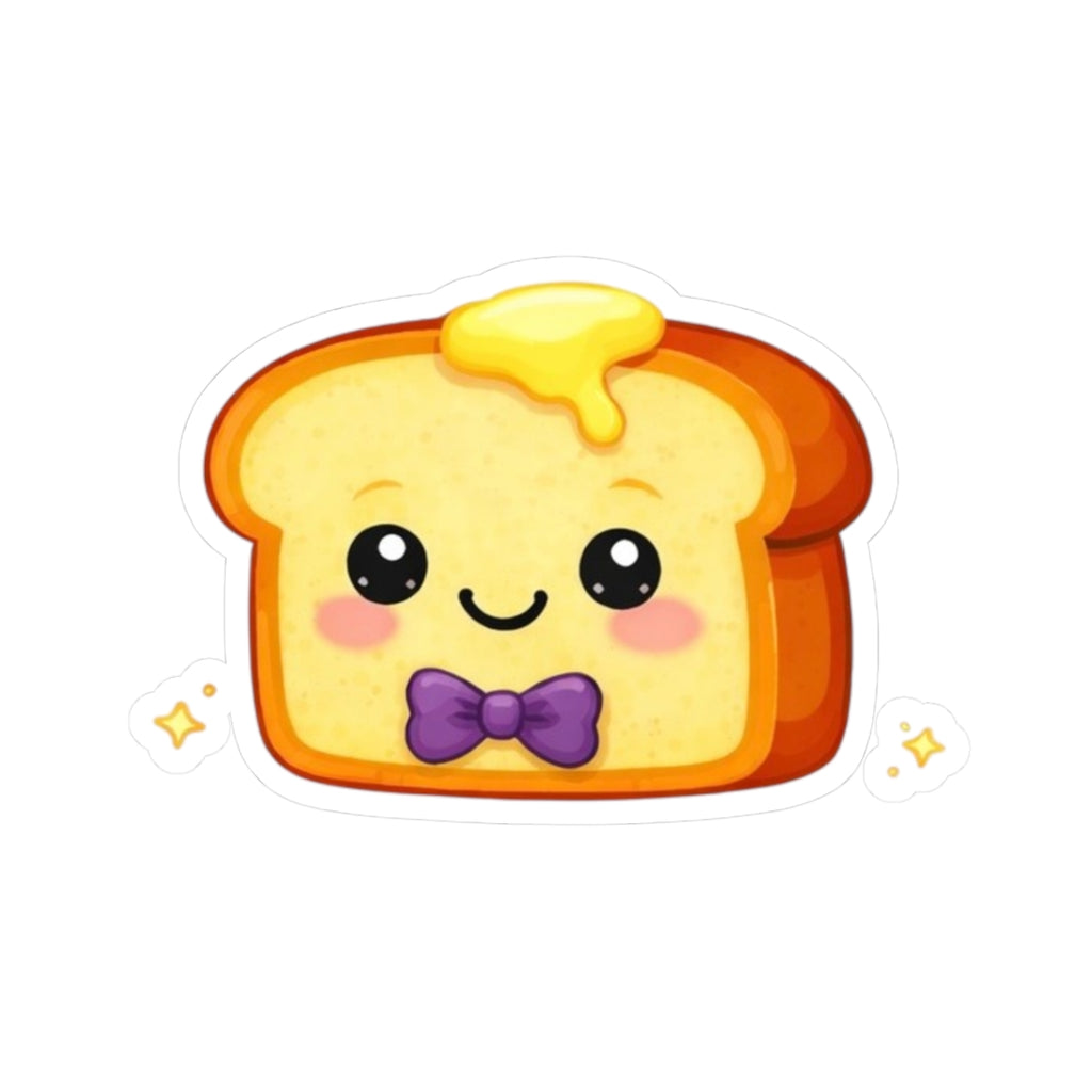 Kiss-Cut Sticker — Toasty Dark Purple Bowtie