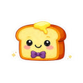 Kiss-Cut Sticker — Toasty Dark Purple Bowtie